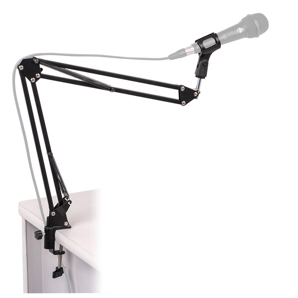 PLATINUM MPC1BK Broadcaster Boom Mic Stand - Table Clamp