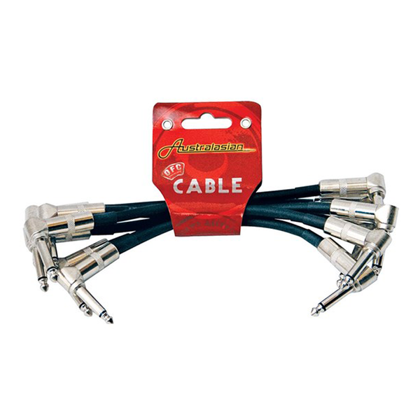 AUSTRALASIAN 6 Inch Patch Cables Right Angle - 6 Pack