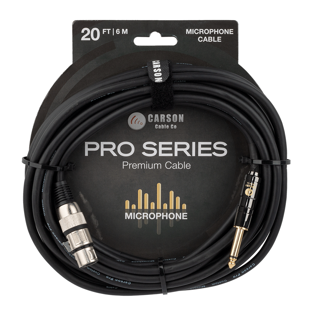 CARSON Premium 20 FT Microphone Cable XLR to JACK