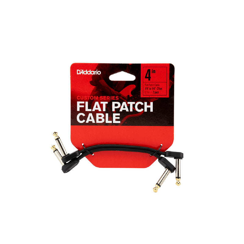 D'ADDARIO 4in Flat Patch Cable - 2 Pack