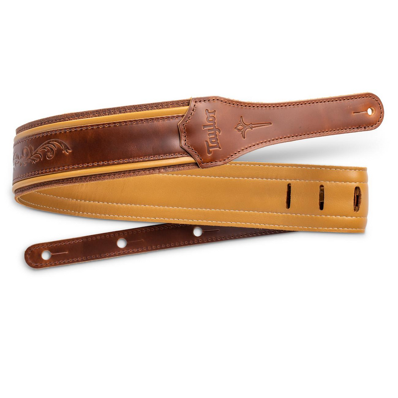 TAYLOR Nouveau Strap Distressed Brown/Butterscotch Leather 2.5"