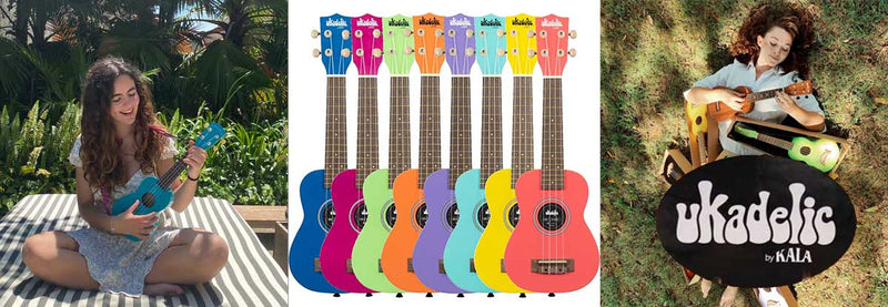 IN STOCK NOW at Colemans Music: Kala Ukadelic Series Beginner Ukuleles!