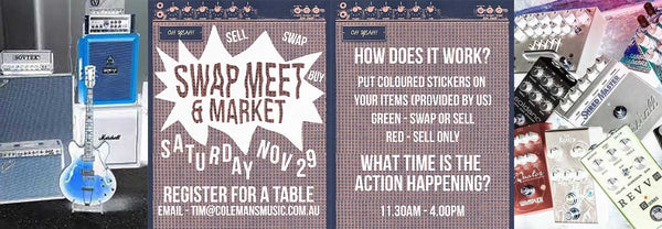 Swap Meet Happening In-Store at Colemans Music!