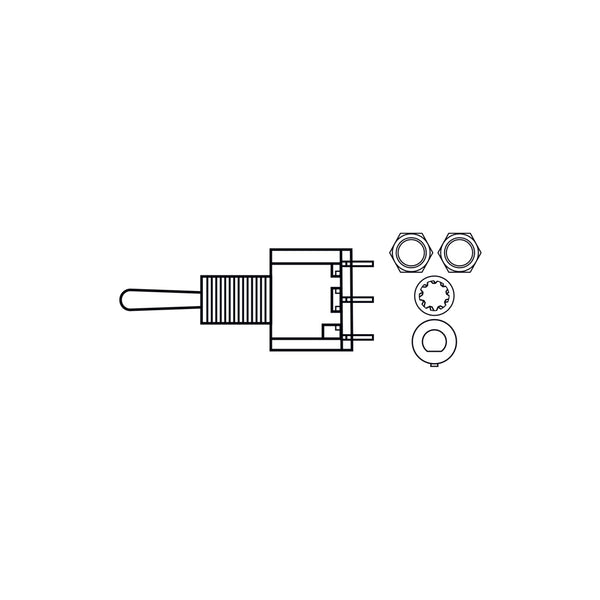 DIMARZIO EP1108 DPDT ON/ON/ON Mini Switch - Chrome