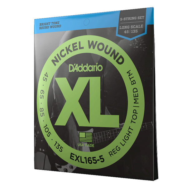 D'ADDARIO EXL165-5 Regular Light Top-Medium Bottom 5-String  45-135