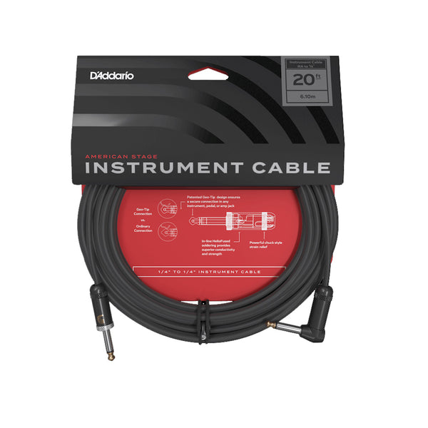 D'ADDARIO American Stage Right-Straight 20ft Cable