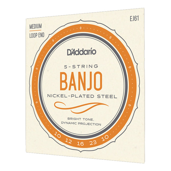 D'ADDARIO EJ61 Medium Banjo Strings 10-23