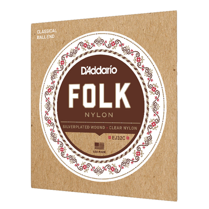 D'ADDARIO EJ32C Folk Nylon String Set -  Ball Ends