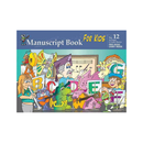 Progressive Manuscript Book 12 for Kids. 24-Pages / 6 Giant Wide Staves