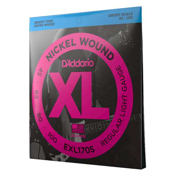 D'ADDARIO EXL170S Regular Light Short Scale Bass 45-100