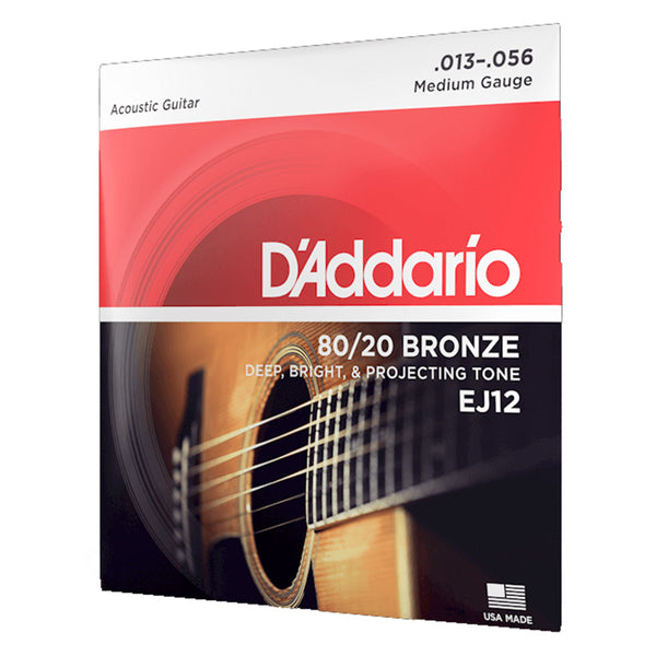 D'ADDARIO EJ12 Medium Acoustic Strings 10-47 Gauge