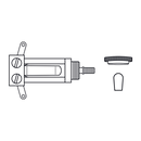 DIMARZIO EP1101 Switchcraft Toggle Switch Straight - Creme Knob