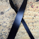 COLONIAL LEATHER BAS 2.5" Black Leather Guitar Strap