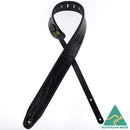 COLONIAL LEATHER 2.5″ Wide Croc Embossed Leather With Black Leather Back Guitar Strap