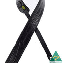 COLONIAL LEATHER 2.5″ Wide Croc Embossed Leather With Black Leather Back Guitar Strap