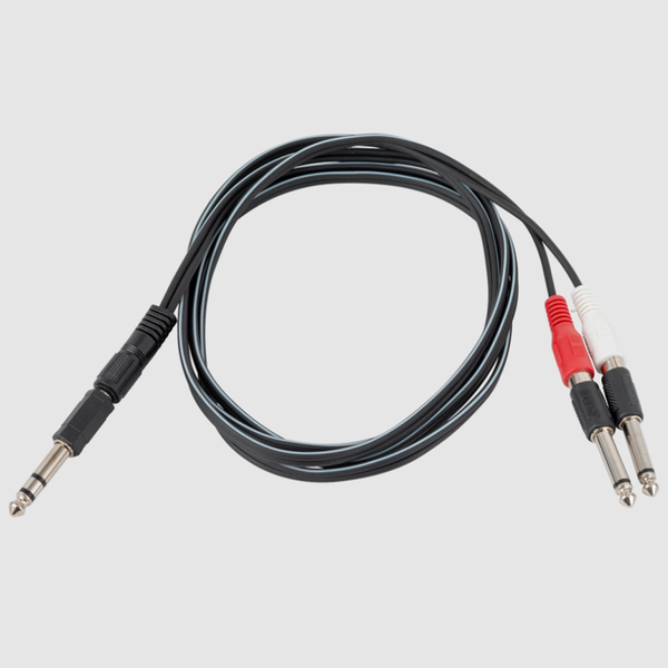 Carson RCK1 6.5 foot - 6.3mm Stereo to 2x RCA JACK Cable Kit