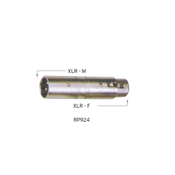 Carson RP924  Male XLR To Female XLR Connector