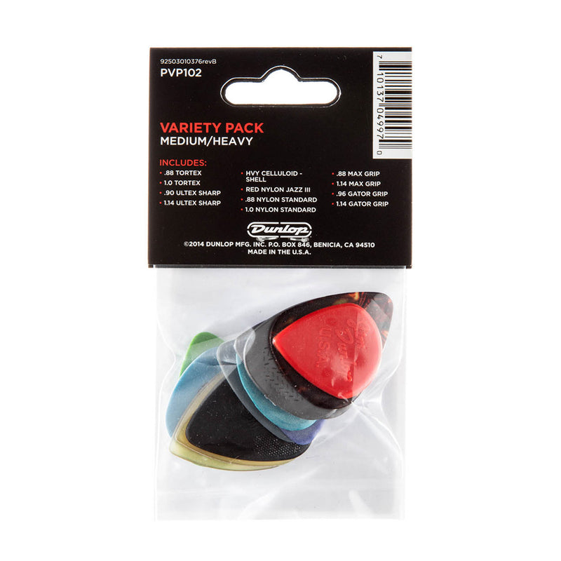 DUNLOP Medium/Heavy Guitar Pick Variety Pack