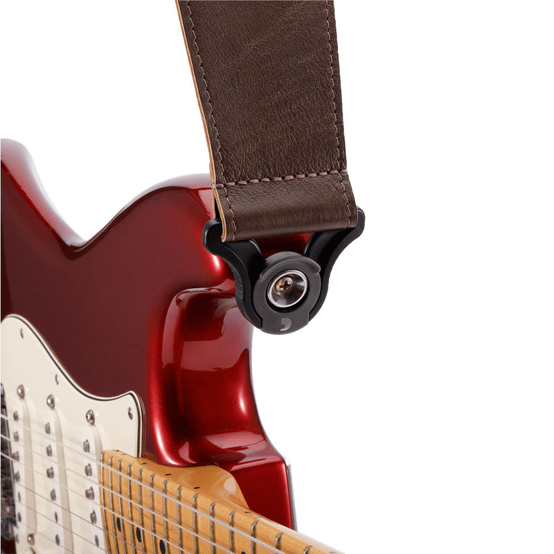 D'ADDARIO 2.5" Comfort Leather Auto Lock Strap - Brown