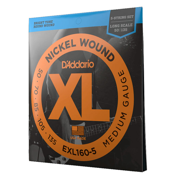 D'ADDARIO EXL160-5 Regular Light Top-Medium Bottom 5-String 50-135