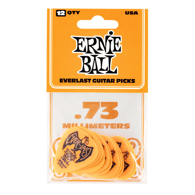 ERNIE BALL Everlast Picks 12-Pack Orange .73MM