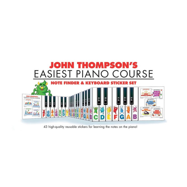 JOHN THOMPSON Easiest Piano Course Note Finder and Sticker Set