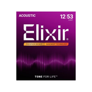 ELIXIR 12-53 Light Acoustic Guitar Strings - Nanoweb