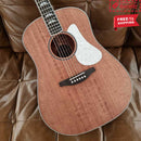 Fenech Supreme Series D78 Suede Brown Australian made acoustic guitar with solid spruce and mahogany