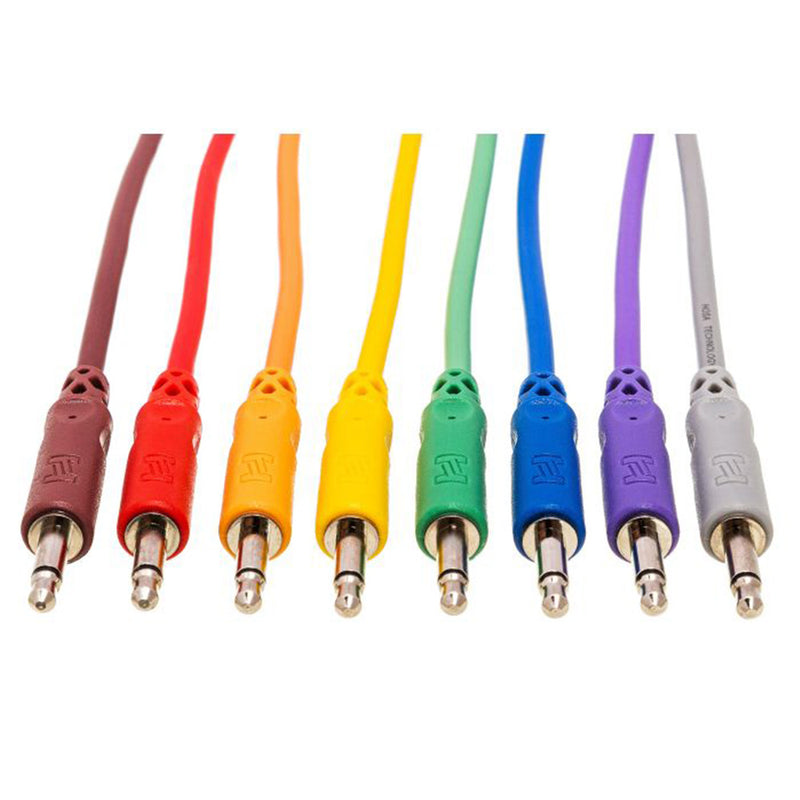 HOSA CMM815 6" Patch Cables 3.5 TS to Same, 8pc
