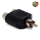 HOSA GRF-398 RCA Adapter – Dual RCA Female to Single RCA Male