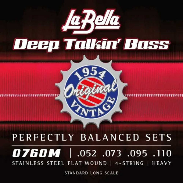 LA BELLA Deep Talkin Bass 1954 Flatwound Stainless 52-110
