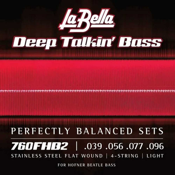 LA BELLA Deep Talkin Bass Stainless Flatwound Hofner 39-96