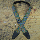 COLONIAL LEATHER Aboriginal Art Strap - Spirit Dreaming Green