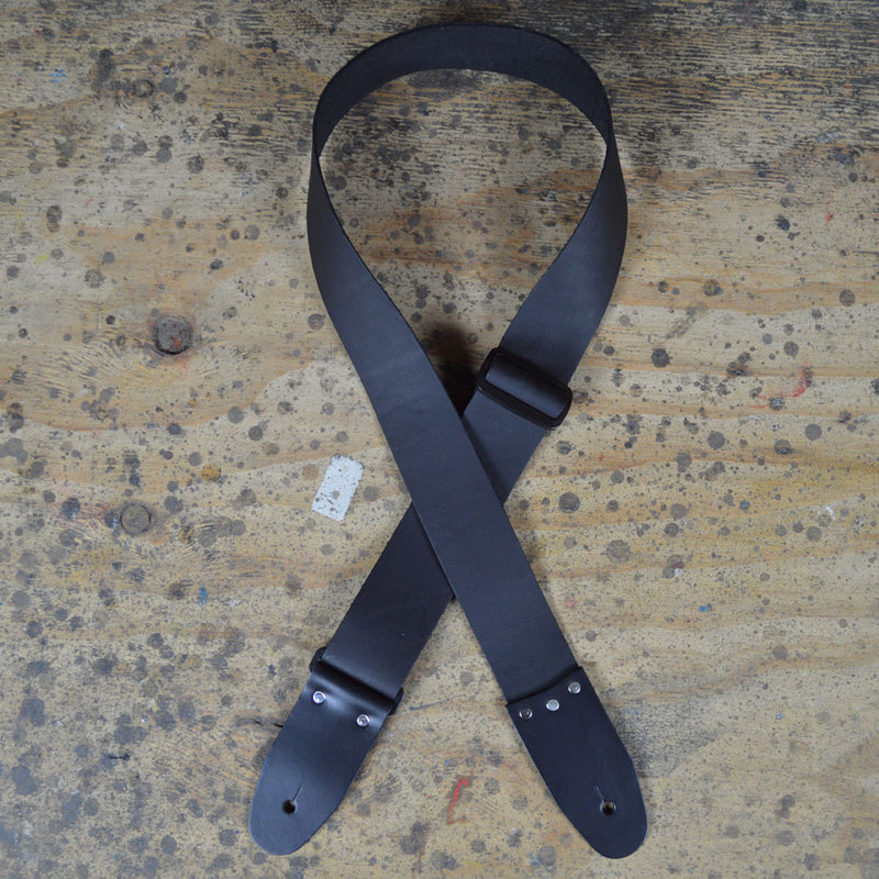 COLONIAL LEATHER SAS Leather 2" Guitar Strap - Black