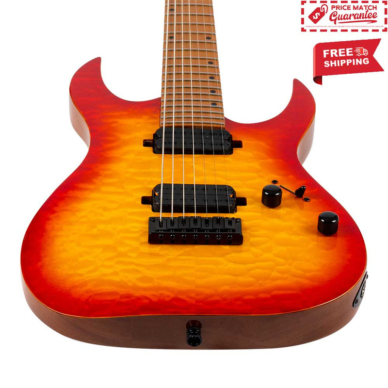 SPIRA S-507 QFB 7 String Fireburst