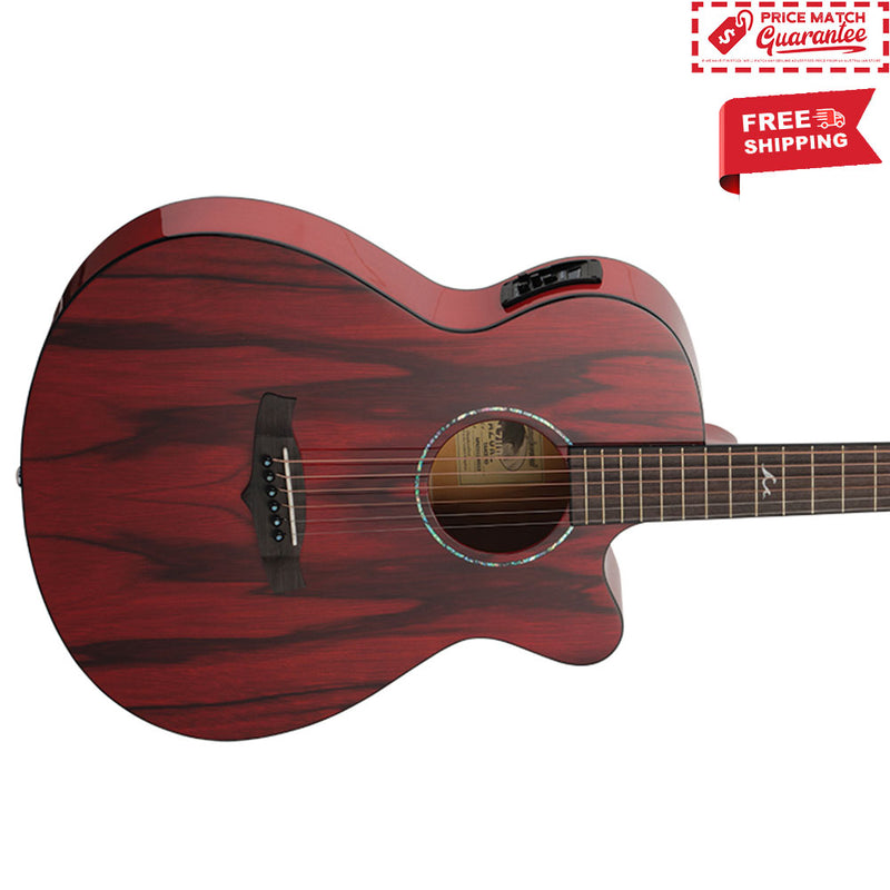 TANGLEWOOD Azure Super Folk - Shimmer Red Gloss
