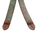 Right On Straps LEATHERCRAFT Blackguard Teal Guitar Strap