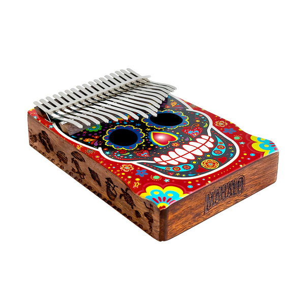 MAHALO Kalimba - Day of the Dead skull