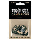 ERNIE BALL Thin Camouflage Cellulose Picks 12 Pack