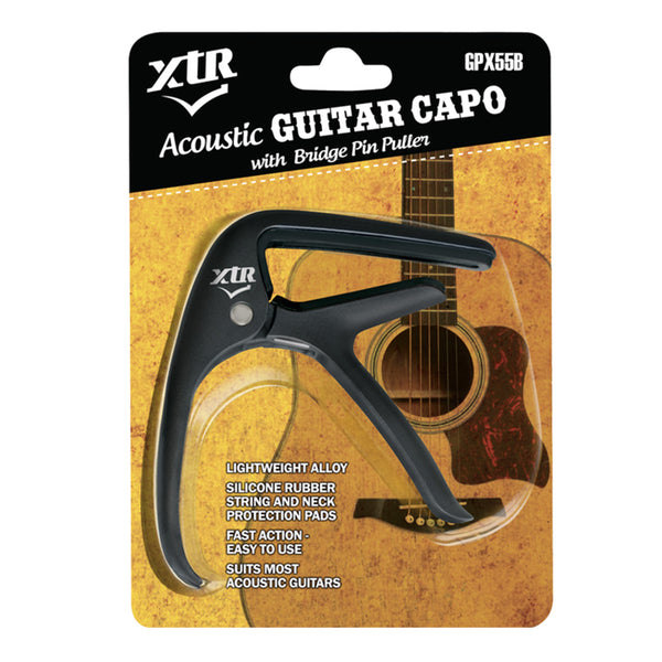 XTR GPX55B Acoustic Guitar Capo - Black