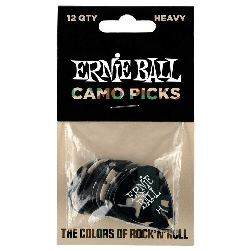 ERNIE BALL Heavy Camouflage Cellulose  Picks 12 Pack