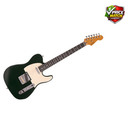 Patina PT-3 SGR Sherwood Green electric guitar - angled front view