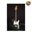 Patina PT-3 SGR Sherwood Green electric guitar - studio front view