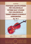 Popper 15 Easy Studies for Cello Op. 76 I front cover
