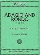 Weber Adagio and Rondo for cello and piano front cover
