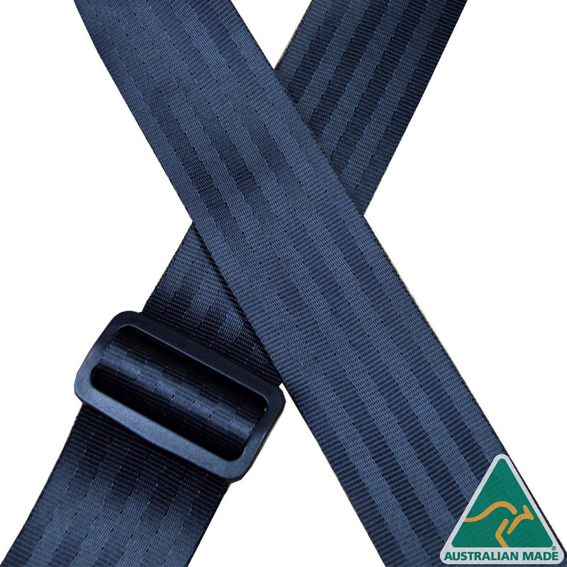 COLONIAL LEATHER SAH-BK Seat Belt/Herringbone Webbing Strap - Black