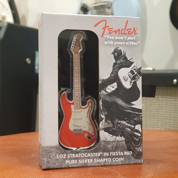 FENDER Silver Stratocaster 1oz Fiesta Red Coin