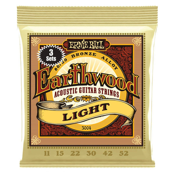 ERNIE BALL Earthwood Light 11-52 Gauge 3 Pack
