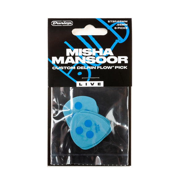 DUNLOP Misha Mansoor Blurb Blue Qty 6 Player Pack - .65mm