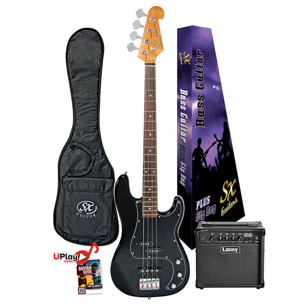 SX 4/4 BASS + LX15B Amp Pack - Black